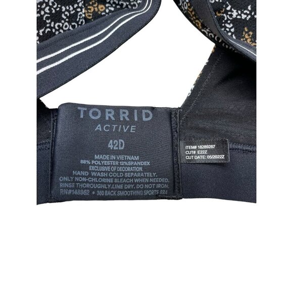 Torrid 42D Leopard Print Back Smoothing Wire Free Lightly Lined Molded Cup Bra - Picture 3 of 5